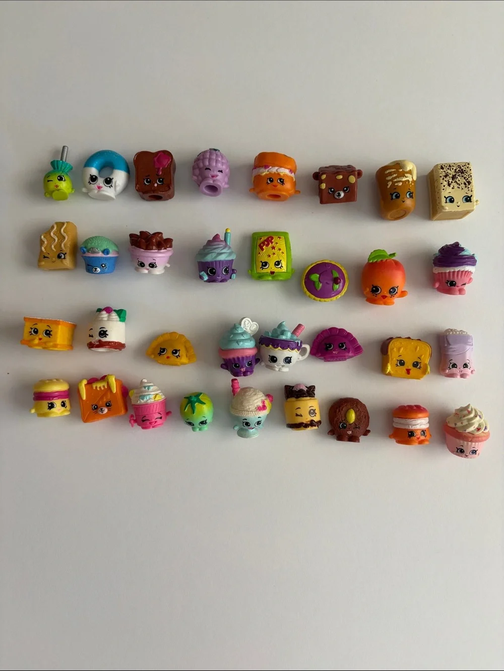 EUC Shopkins Assorted Foods Toy Figures - Multi-Color Collectible Set